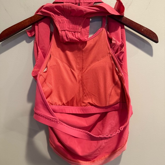 Lululemon Free Spirit Workout Tank w/ Builtin Bra Fireside Red Pink Size 4 Yoga - Picture 6 of 15